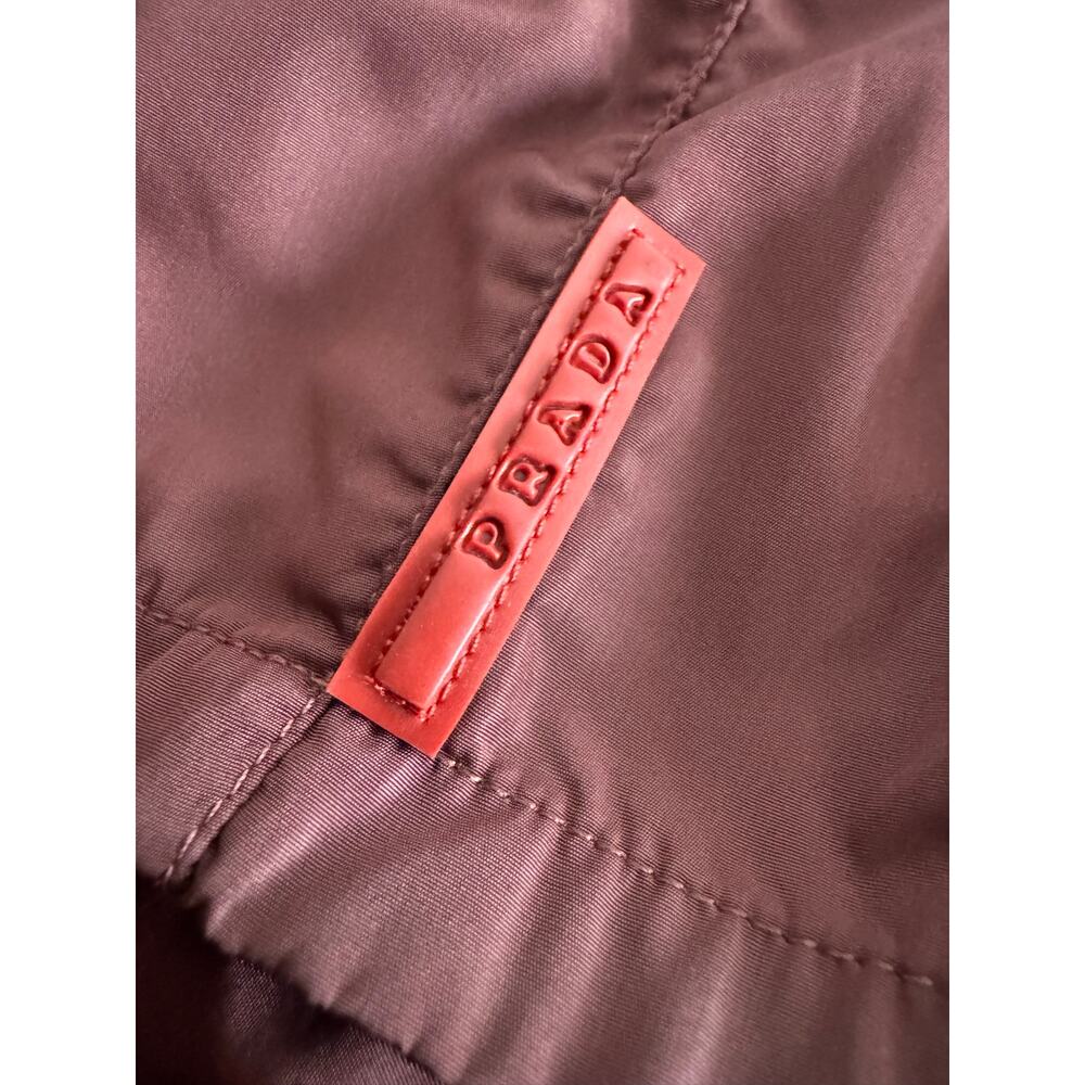 Prada Red Tab Nylon Metal Swim Shorts Burgundy - Picture 5 of 9